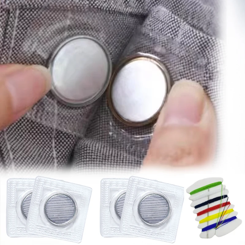 10sets Magnetic Snap Buttons, 0.63in/0.79in Magnet  Invisible  Buckle DIY Accessories For Curtain, Clothes, Handbags & Scrapbook