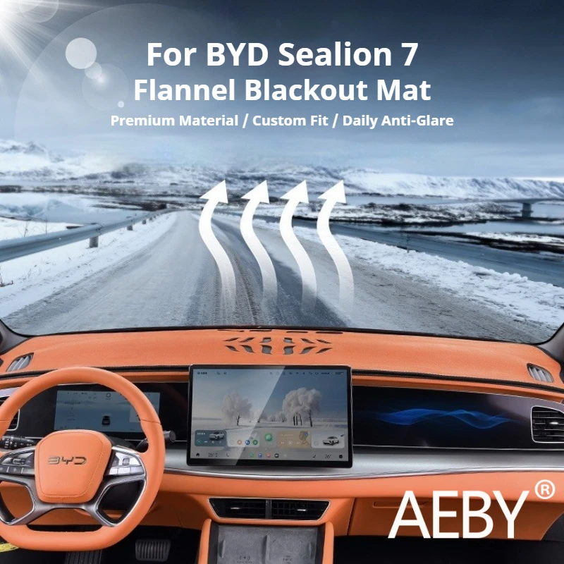

AEBY For BYD Sealion 7 2024 Car Dashboard Mat Sun Shade Anti Glare Pad Sun Shield Heat Protection Interior Car Accessories