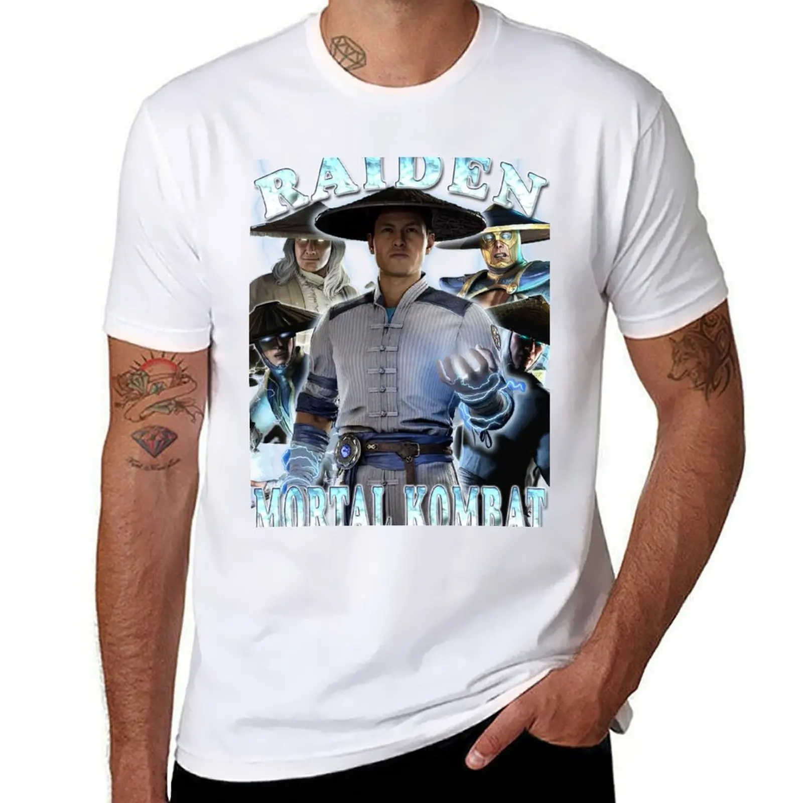 

Mortal Kombat 1 - Raiden MK T-Shirt men t shirt cotton 100% anime t shirts for man T-Shirt