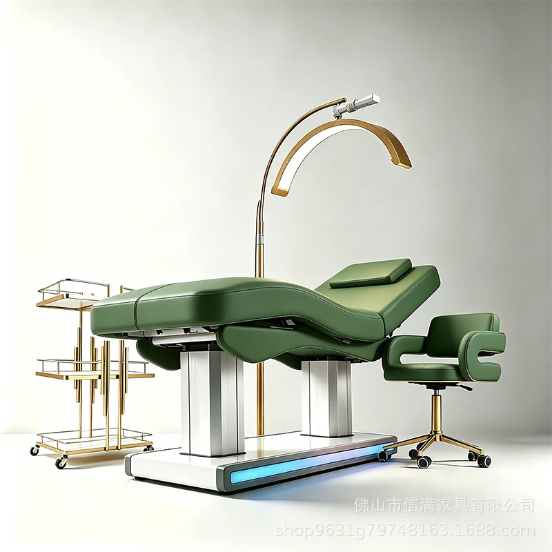 New S- , S-Shaped Curved , Leisure Recliner, Eyelash Tattoo And Embroidery Beauty Bed, Massage B