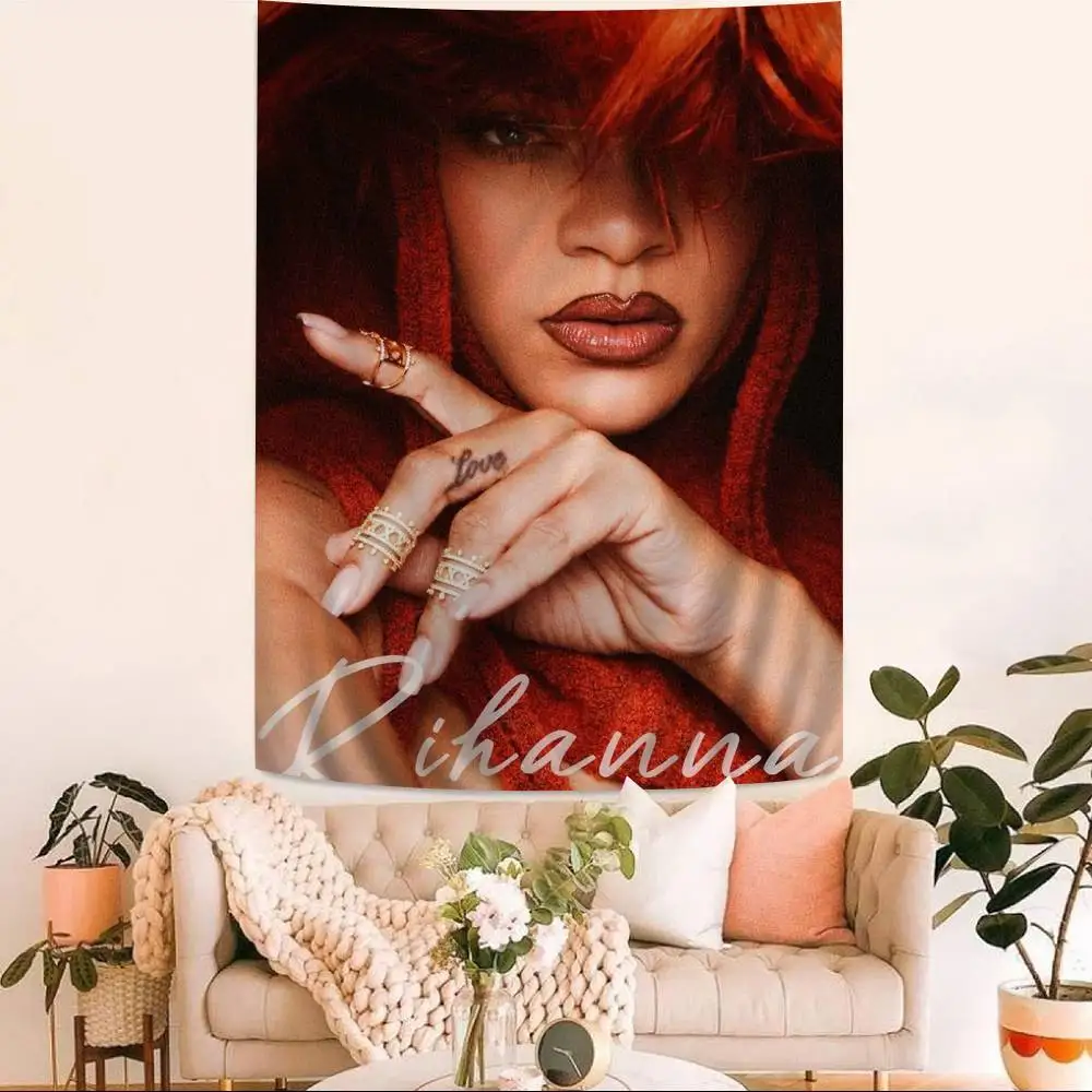 Singer R-RIHANNA Cartoon Tapestry Art Science Fiction Room Home Decor Wall Hanging Sheets