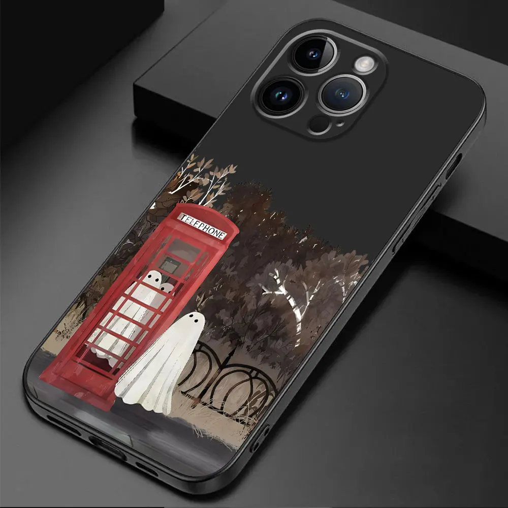 Cover Shell Black Soft Little Ghost Phone Case for Google Pixel 6 Pro 7 Pro 7a 8 Pro 6a