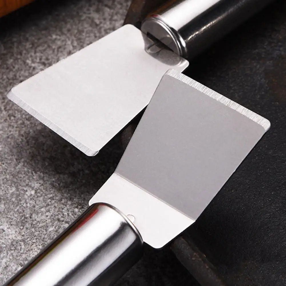 Kitchen Shovel Reusable Kitchen Scraper Stainless Steel Shovel with Hanging Holes Reusable Ice Thawing Scraper Multifunctional
