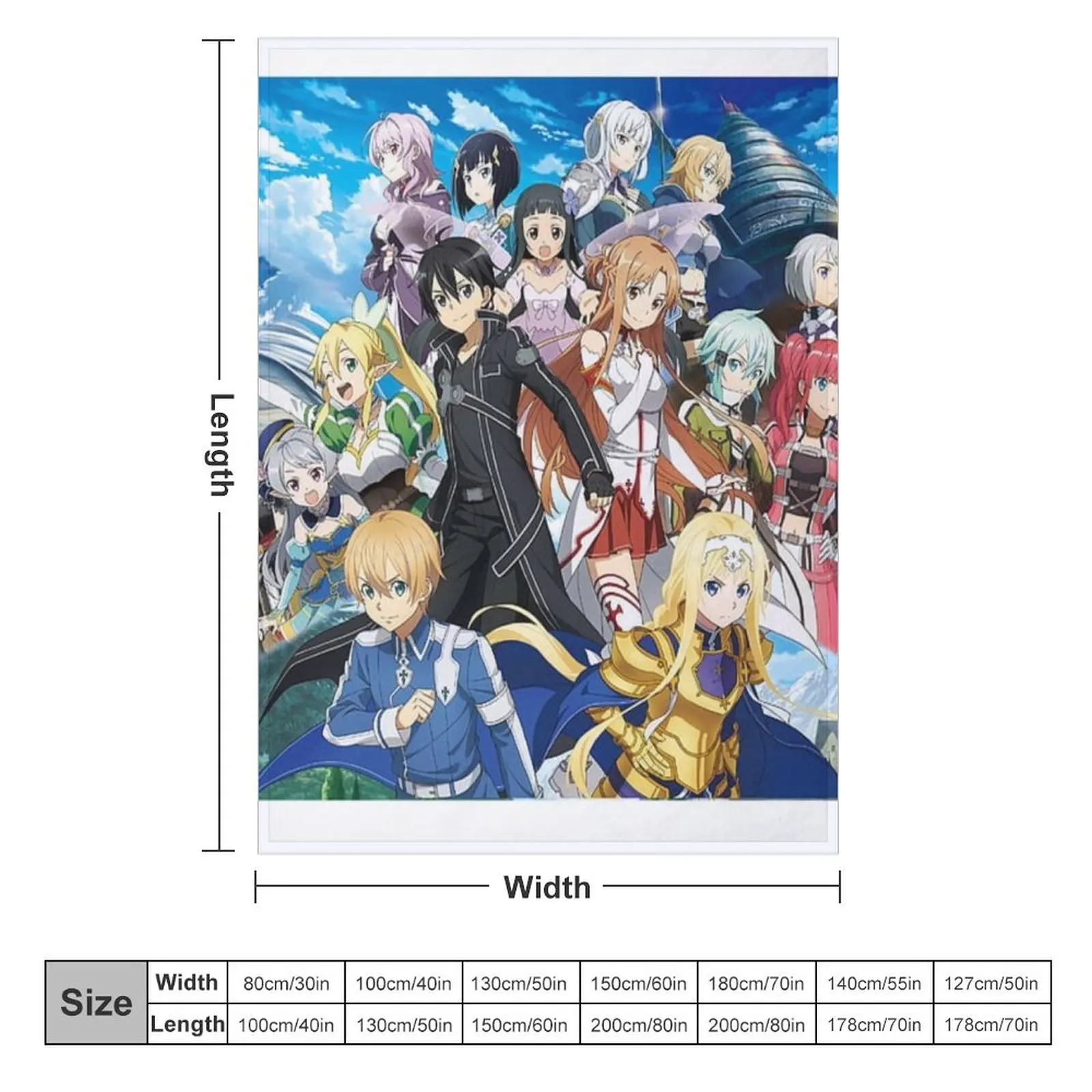 Sword Art Throw Blanket Fluffy Shaggy Sofa heavy to sleep Blankets