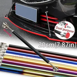 200mm Universal Car Splitter Rods Racing Adjustable Stainless Steel Front Bumper Lip Support Tie Bar Kit Saving Drilling Hole