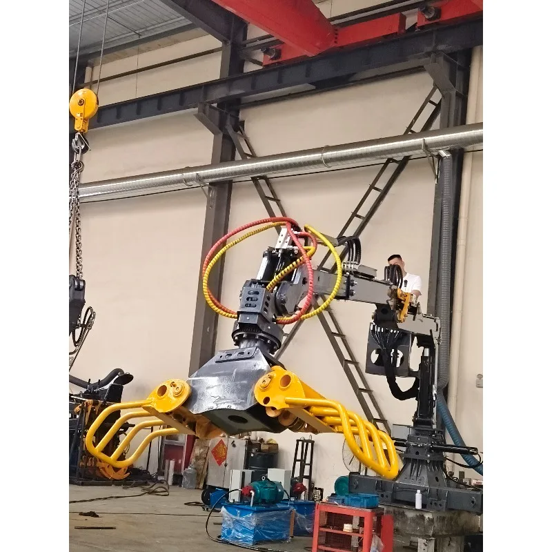 Customized Hydraulic Grapple Crane, 360° Rotating Grapple For Wood, Bags & Bulk Cargo Handling