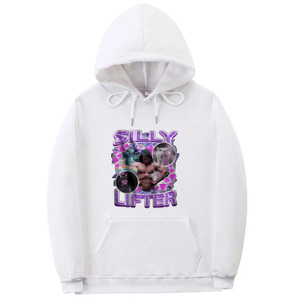 Sam Sulek Silly Lifter Pump Cover Bodybuilder Funny Meme Print Hoodie Men Women Vintage Casual Tracksuit Male Oversized Hoodies