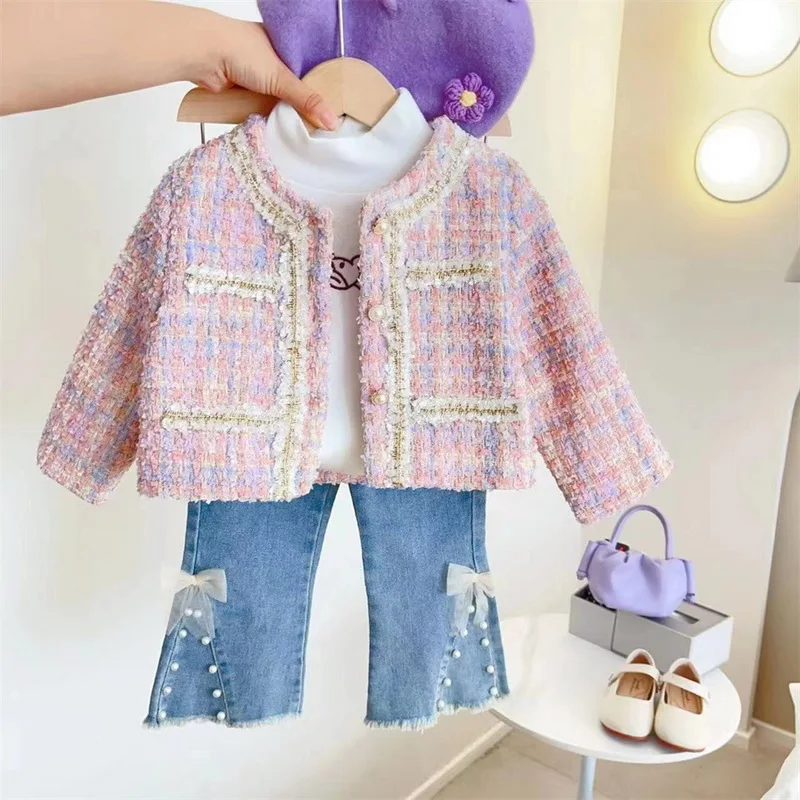 

Бутик розовых пальто для девочек, весенне-осеннее пальто, модное светское пальто для детей от 2 до 7 лет, детские пальто, теплая корейская верхняя одежда