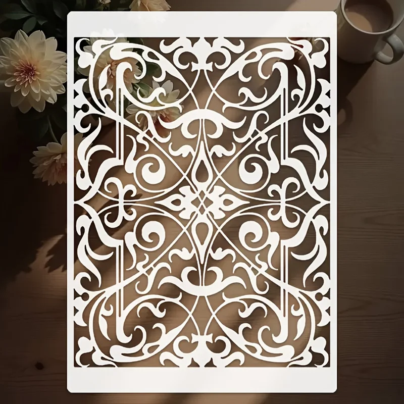 A4 29 * 21 cm Ziegelmuster DIY Schablonen Wandmalerei Sammelalbum Färbung Prägung Album Dekorative Papierkarte Vorlage, Wand