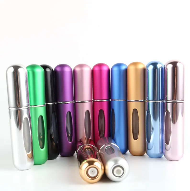 5ml Perfume Refill Bottle Portable Mini Refillable Spray Jar Scent Pump Empty Cosmetic Containers