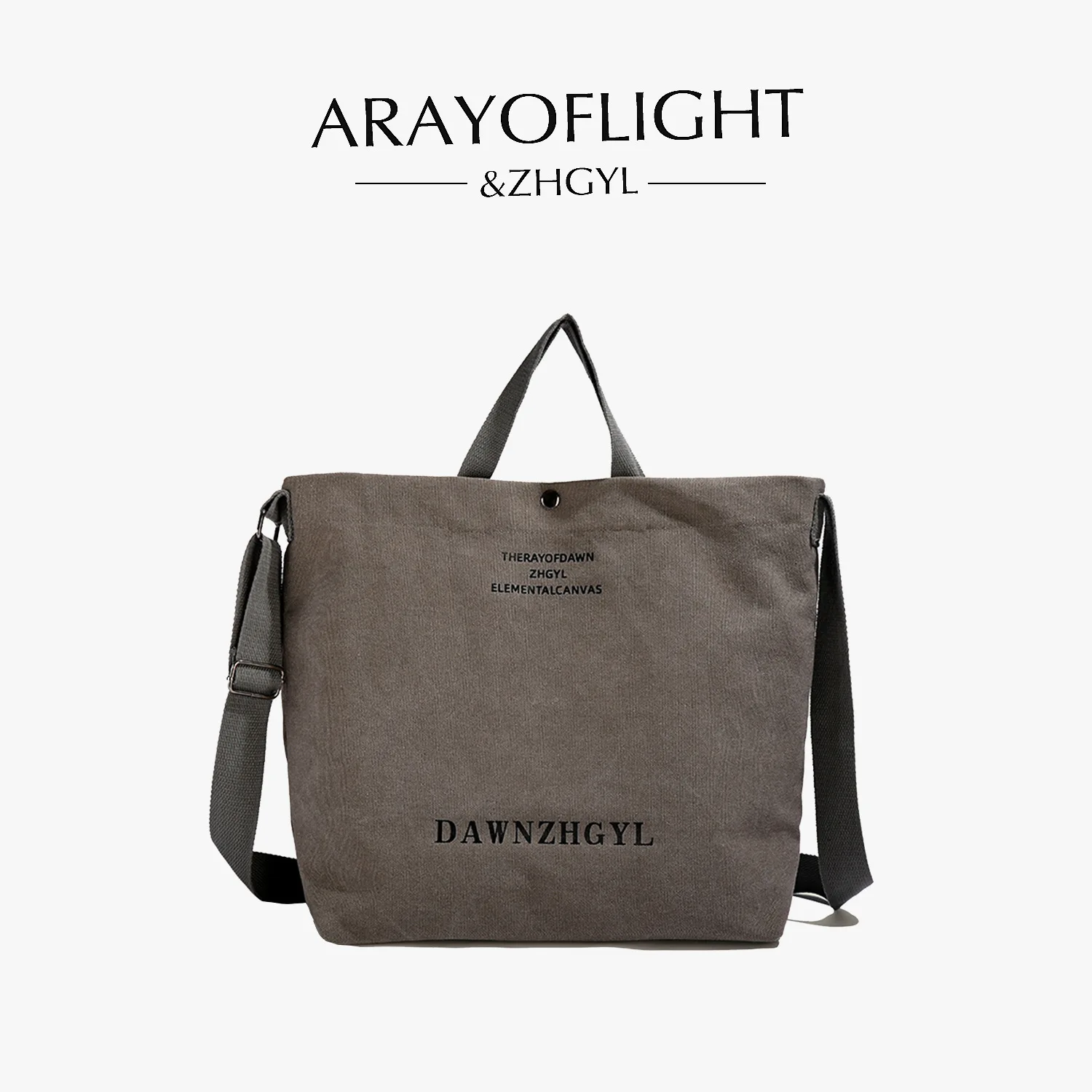 

Большая мужская сумка-тоут A 2025 года, регулируемая сумка через плечо из стираной парусины, школьная сумка большой вместимости для колледжа ​