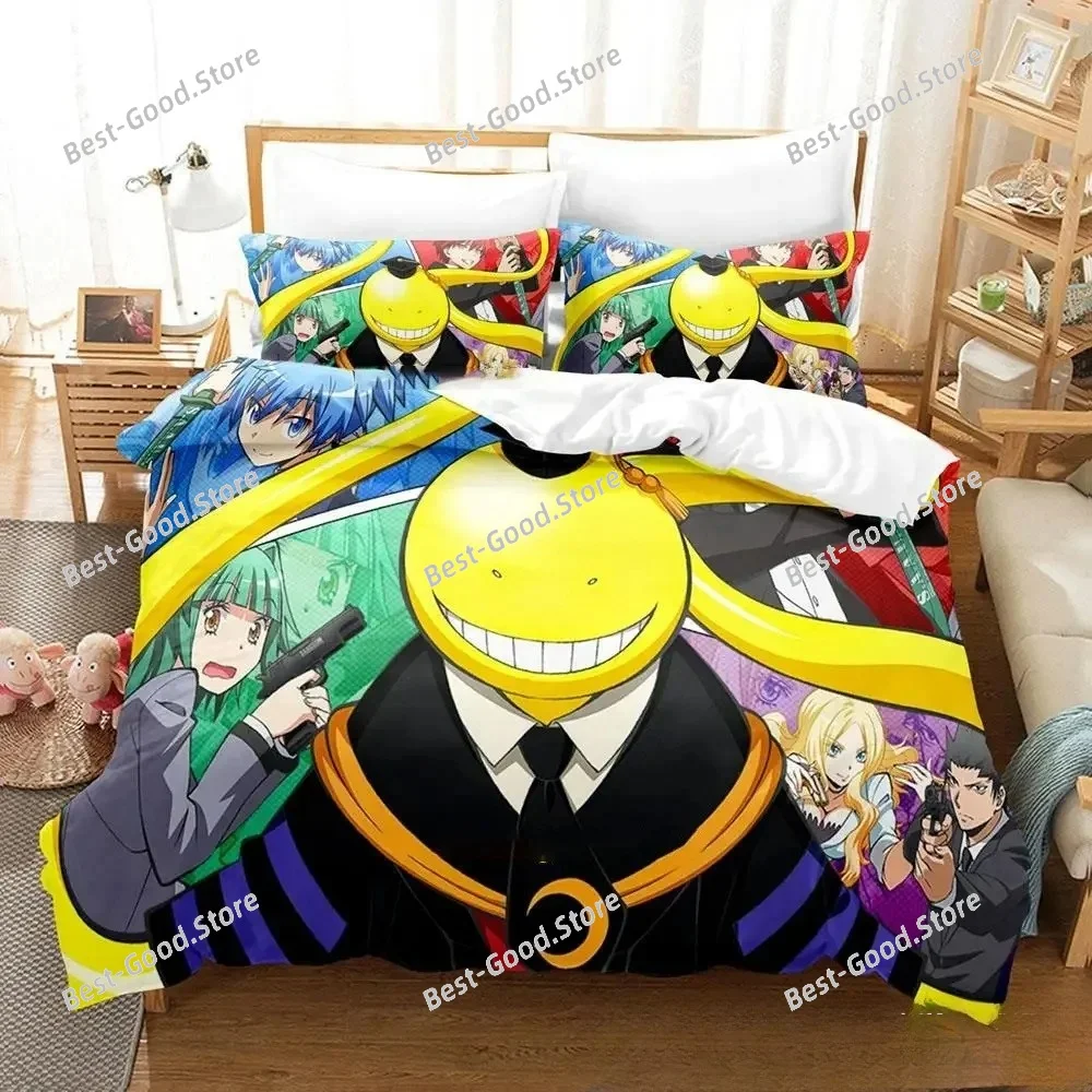 3D Cartoon Assassination Classroom Koro-sensei Bedding Set Boys Girls Twin Queen King Size Duvet Cover Pillowcase Bed Boys Adult