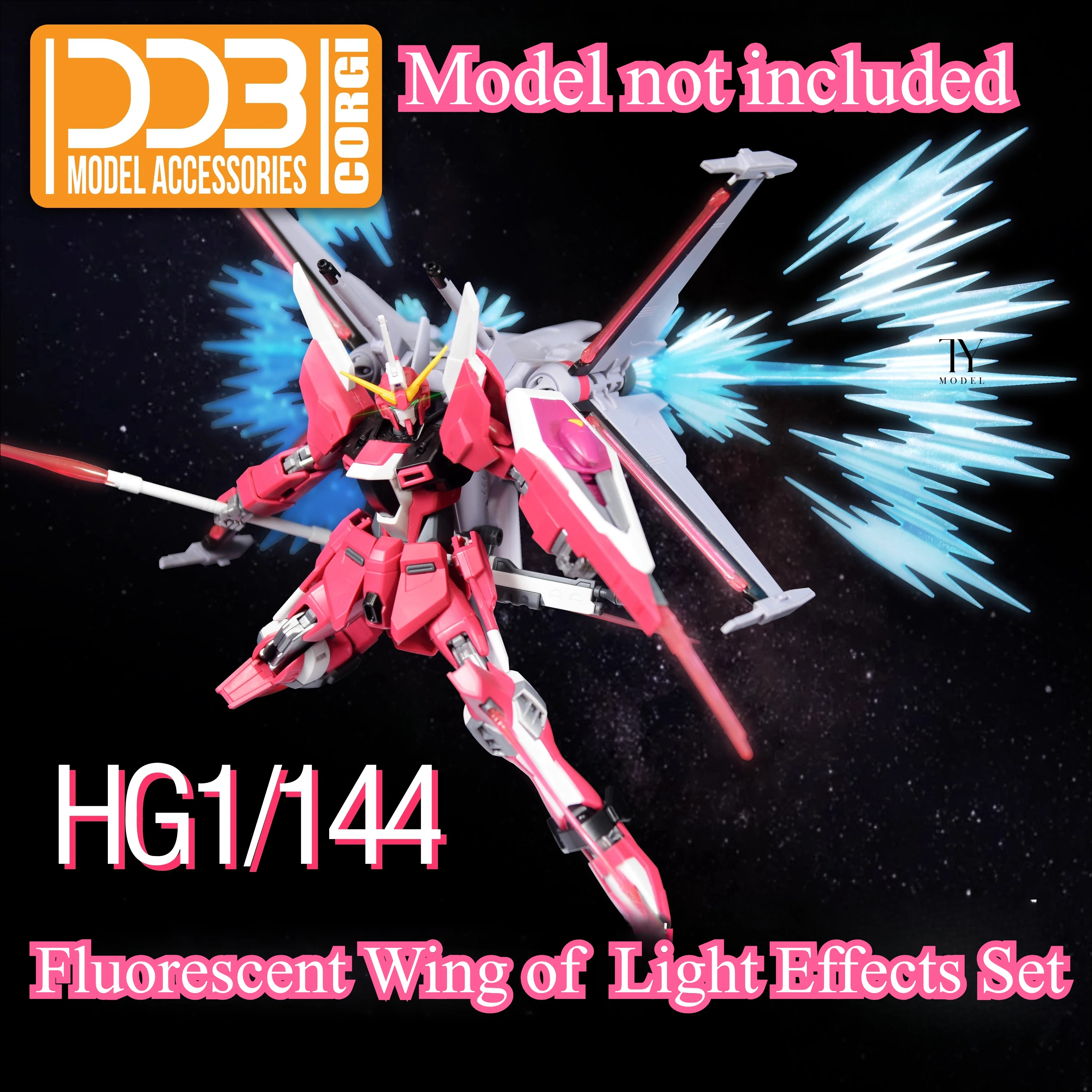 DDB Fluorescent Wings of Light Effects Upgrade Set For HG 1/144 Infinite Justice Type II Mecha Model Hobby DIY Accessories