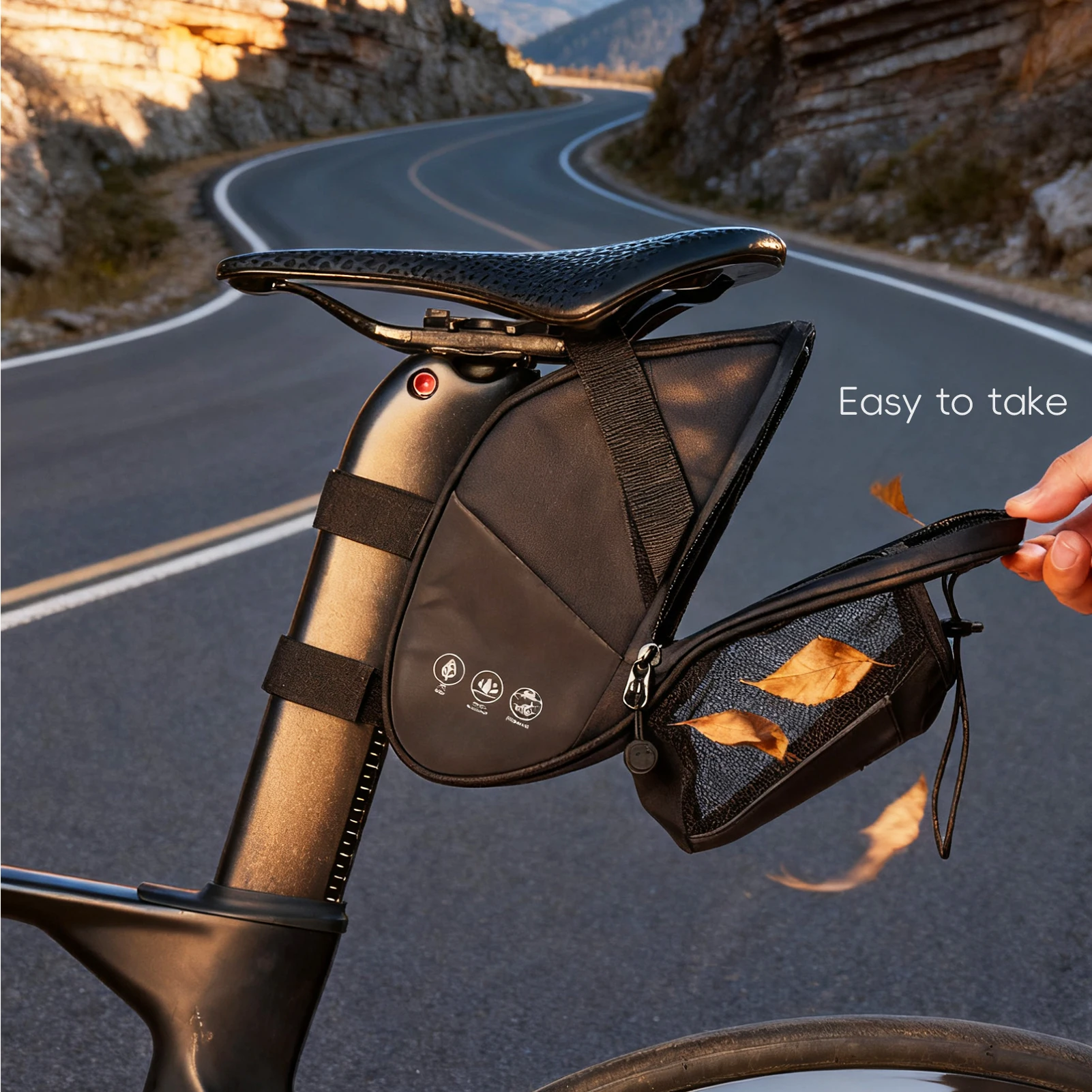 OFFBONDAGE Bike Bag with Water Bottle Holder Bag Waterproof Reflective 2L Bicycle  MTB&Road Bike Tail Bag Bicycle Accessories