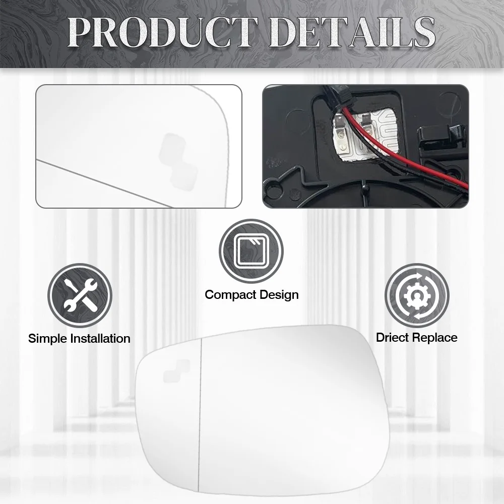 Per Mazda CX-5 2015-2016 Lato sinistro/destro riscaldato Specchietto retrovisore in vetro per punto cieco KA0H-69-1G7 KA0H-69-1G1  