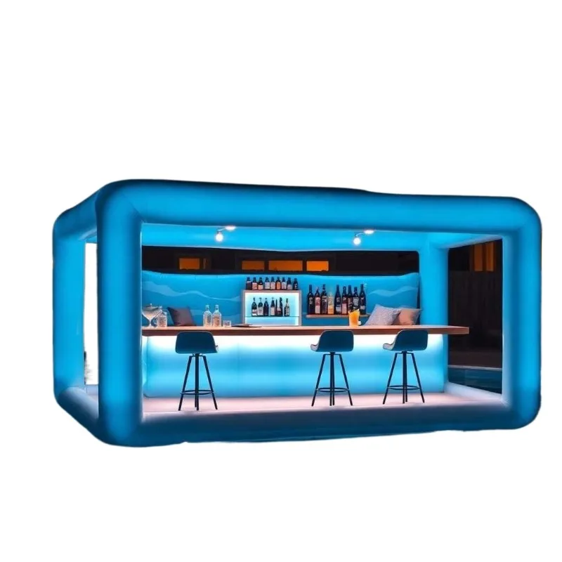 

Backyard Tent House Beach Party Floating Inflatable Swimming Bar PVC Inflatable Pool Bar Adult Seats