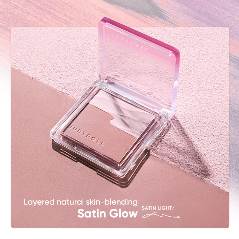 JUDYDOLL Water Satin Glow Blush, Two-tone Blush, Clear & Watery Finish, Daily Glow Effect, Skin-fusing Texture,