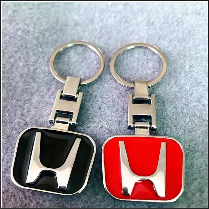 Car Logo Keychain Metal Keyring Key Accessories For Honda Fit Jazz GK5 Civic Type-R CRV Pilot Accord Insight Spirior City