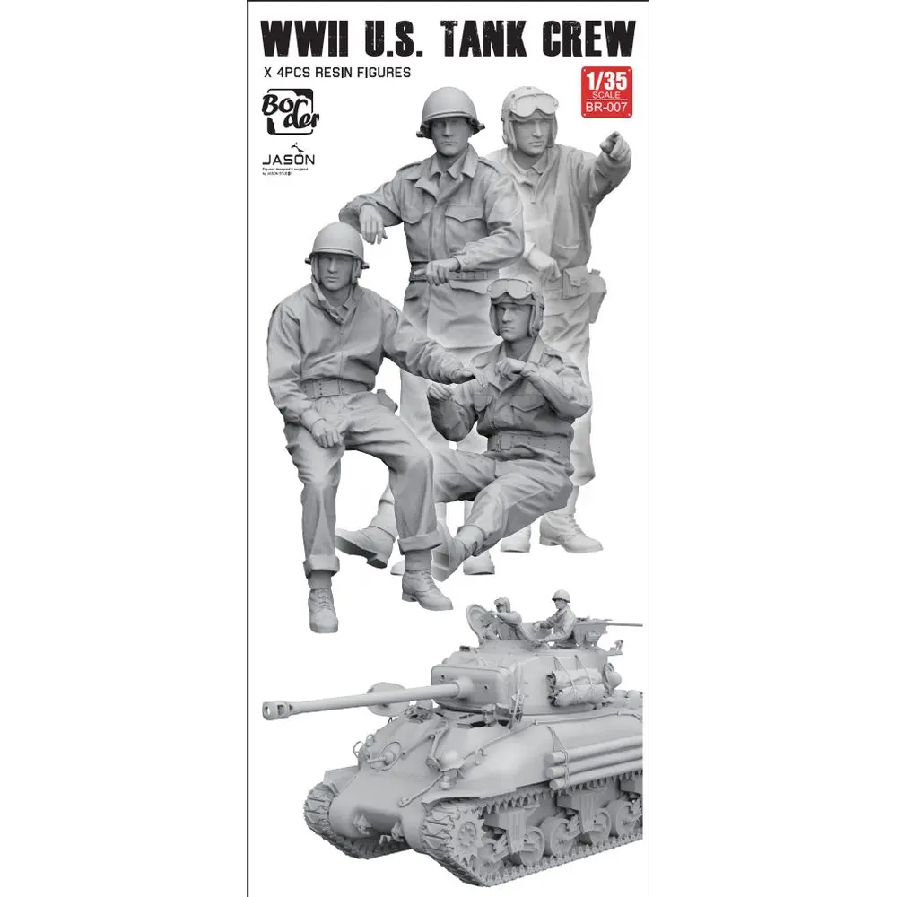 

Border BR-007 1/35 1/35 WW II U.S Tank Crew — фигурки из смолы (цистерна в комплект не входит)