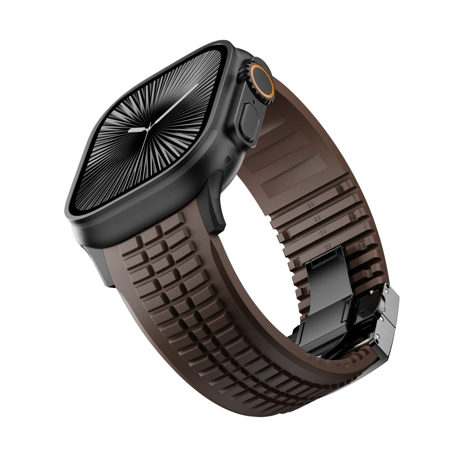 Apple Watch 46mm 45mm 44mm 42mm用ラバーバンド、Iwatch Ultra 2 1 