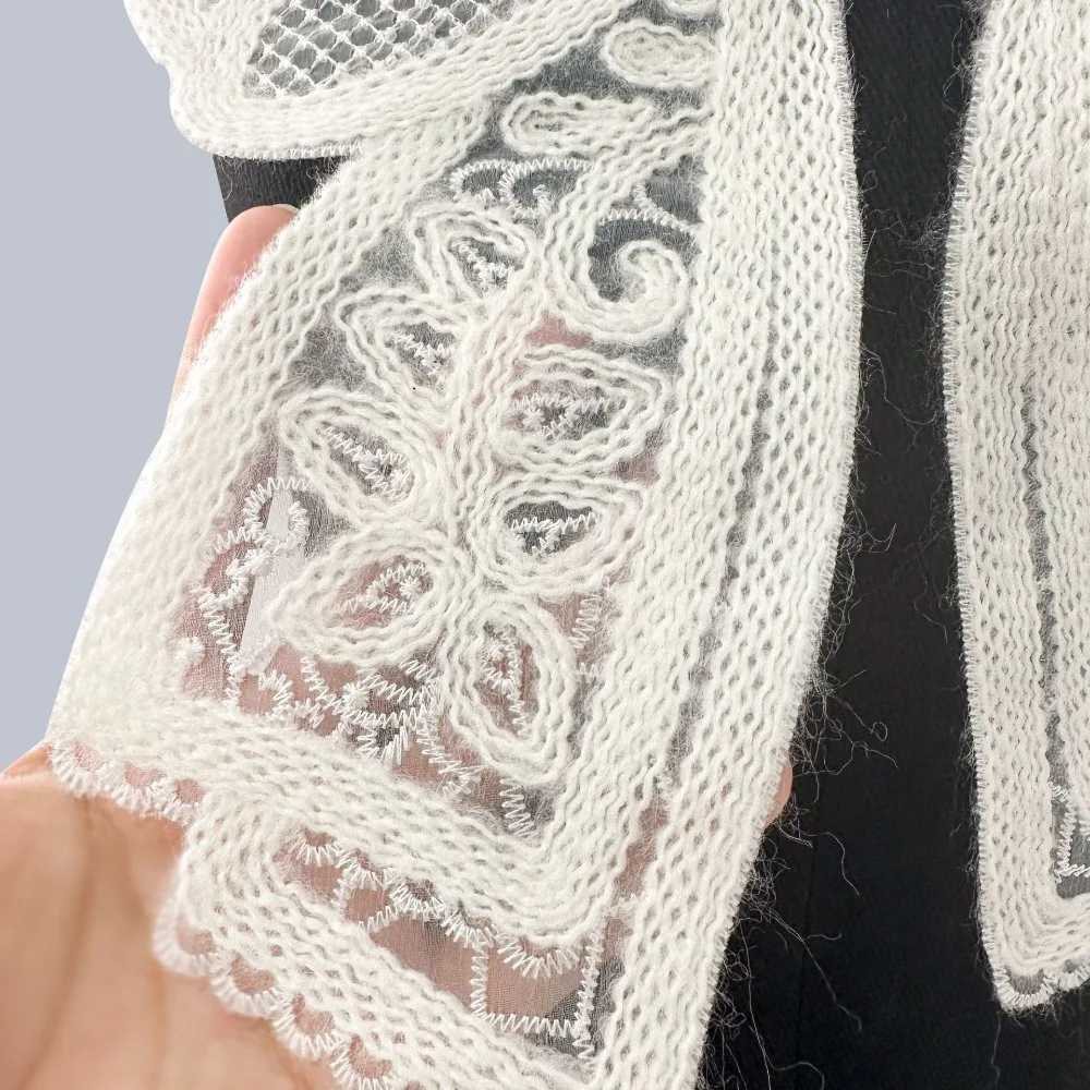 Embroidery Collar Flower Jewelry Accessories Bow Knot Nail Bead Three-dimensional Flower Diamond Chest Flower Women