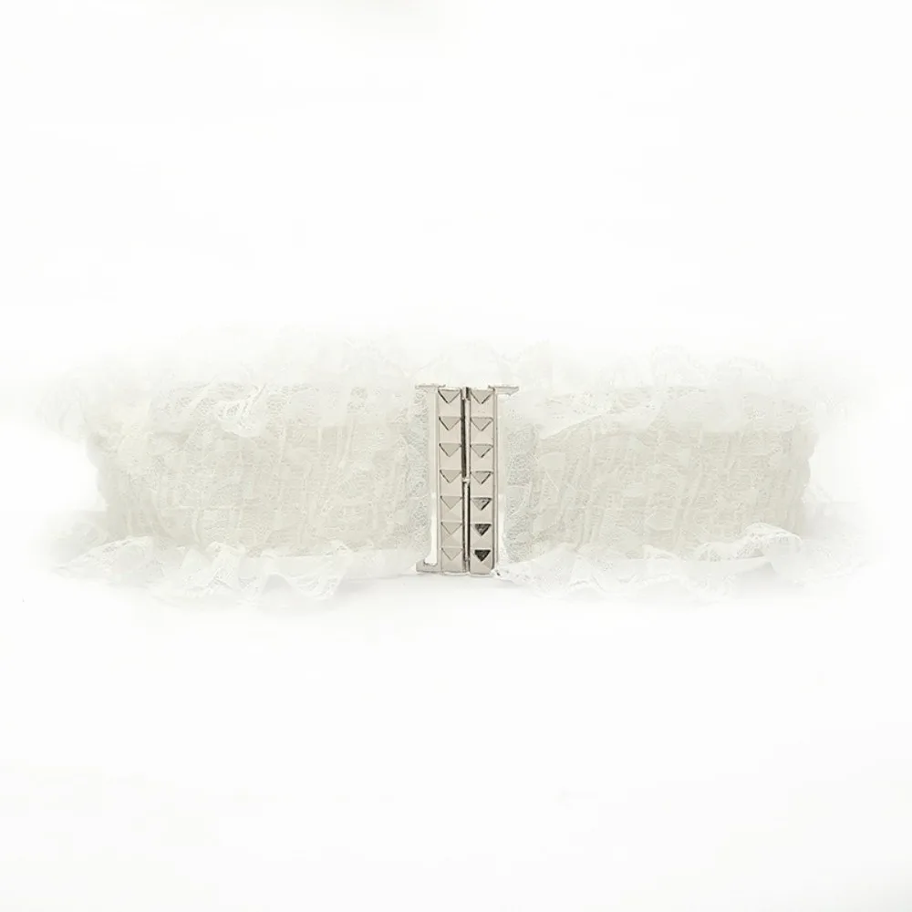 حزام خصر دانتيل أنيق متعدد الاستخدامات بعرض 6 سم بلون سادة مشد للخصر وشاح مرن للنساء #1