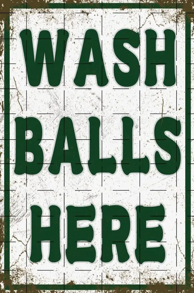 Wash Balls Here Vintage Metal Tin Sign Golf Decor Funny Gift Golf Signs Man Cave Sports Golfer Country Golf Club Wall Decoration