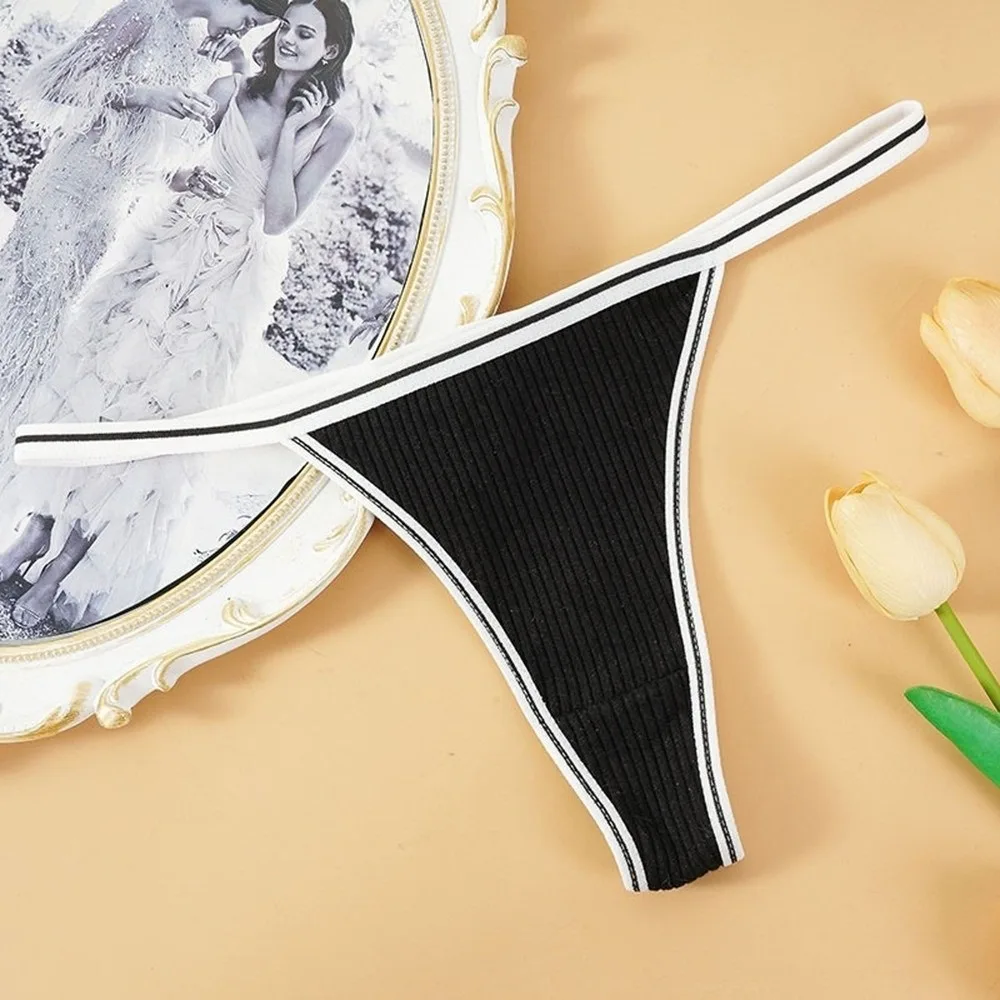 Comfortable Low Waist Women's Panties Lingerie Cotton T-Backs Briefs Sweet Seamless Female Underwear Girl