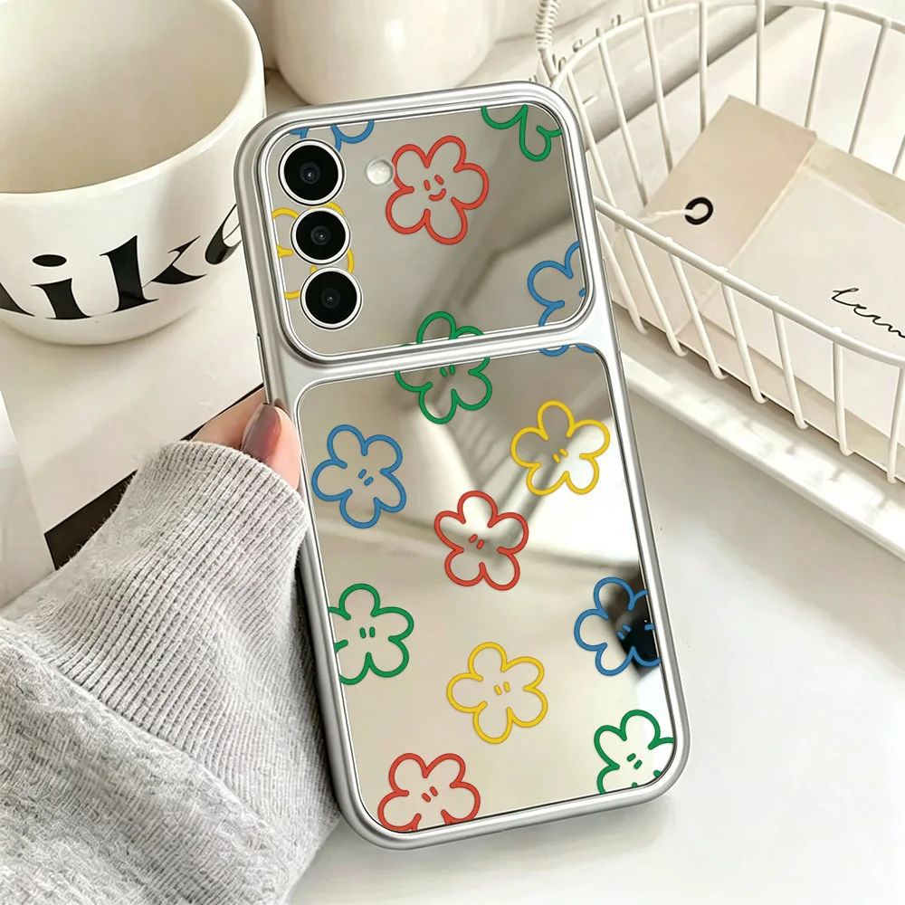 Make Up Mirror Flower Phone Case For Samsung S26 Ultra S25 FE A57 5G A56 A55 A16 A54 A17 A53 A37 A36 A35 S24 S23 A07 A06 Cover - view 5