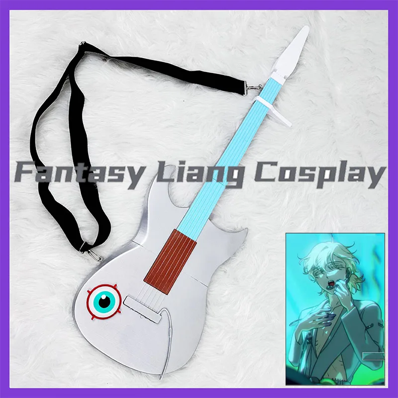 Anime Alien Stage Luka Dongchuanxu Round 2 Guitar Cosplay Prop For Halloween Carnival Party Comic Con Accessory Men Women