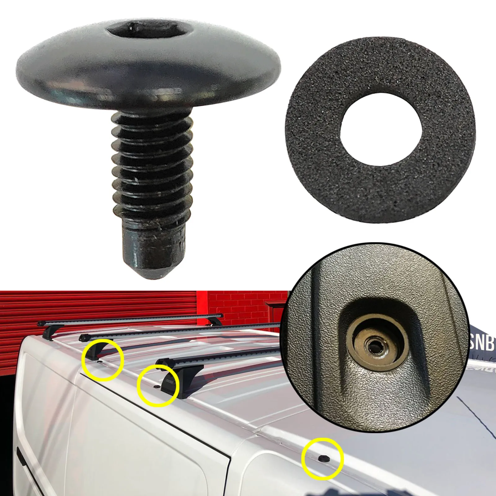 VW Transporter T5 T6 T6.1 2003 - 2021 용 10pcs 루프 랙 구멍 패널 블랭킹 나사 볼트 밀봉 WHT 006148   2019 2018 2017 2016
