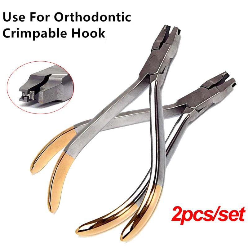 2Pcs Tooth Crown Remover Plier Extractor Forceps Dentist Tools Set Dental Matrices Placement ​Matrix Placer