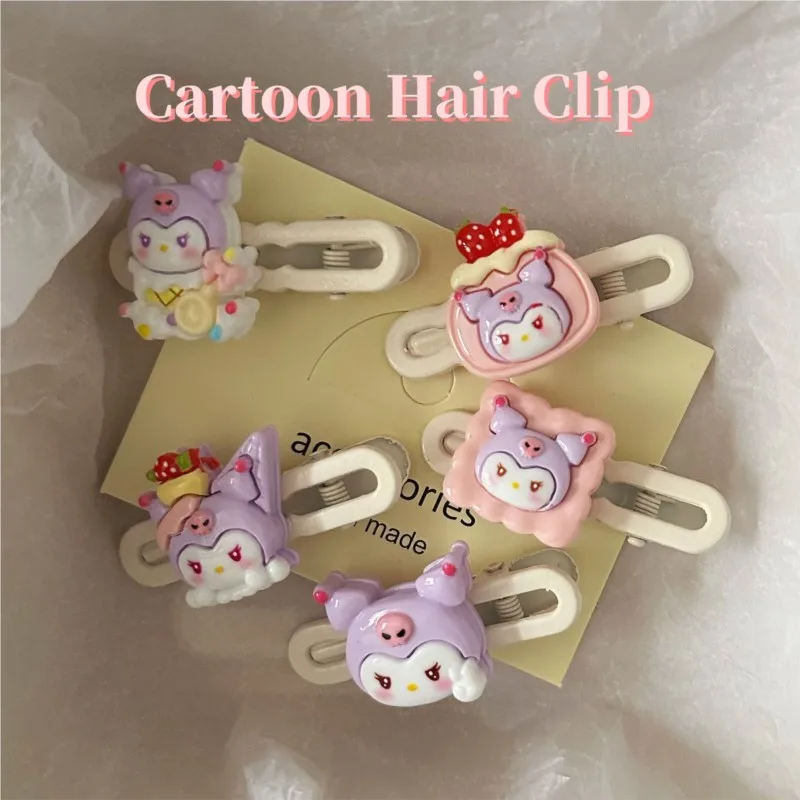 

Cute Purple Cat Hairpin Japanese Style Strawberry Cake Hair Clip Girl Cartoon Bangs Hair Clip Jewelry Accessories Hair Clips