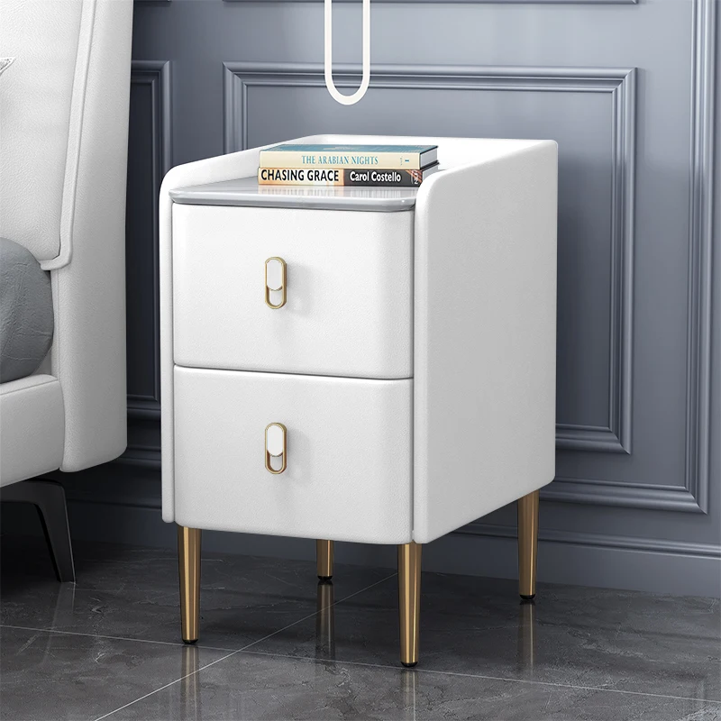 

Luxury White Bedside Table Modern Bedroom Tall Living Room Bedside Table Minimalistic Storage Muebles Para El Hogar Decoration