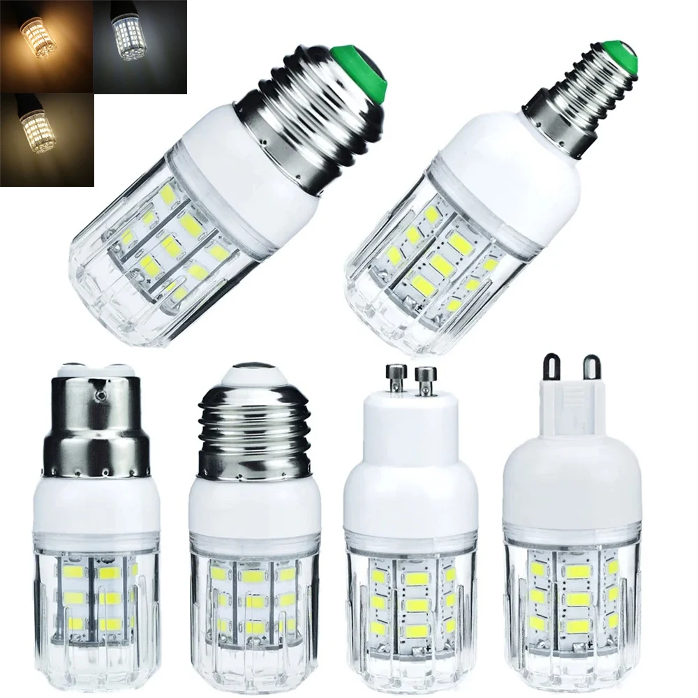 

7W LED Corn Bulbs B22 E27 E26 E14 E12 G9 GU10 LED Light Bulb 5730SMD Bright Cool/Neutral/Warm White Light for Home 110V 220V