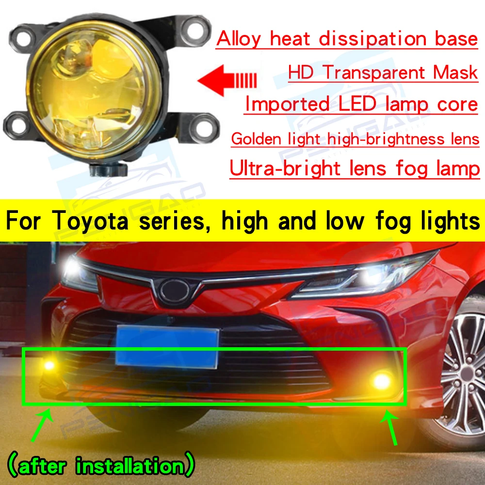 

For Toyota new Corolla Levin Prado Land Cruiser Prado Harrier Fenglanda dedicated LED high beam low beam fog lights Car lights
