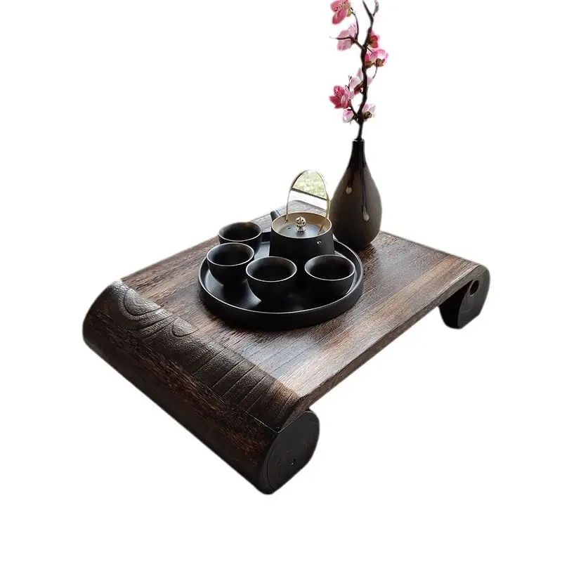 bay window small coffee table windowsill low table household Japanese balcony solid wood sitting