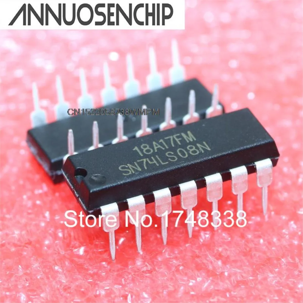 100PCS/LOT New and Original  74LS08  HD74LS08P 74LS08 DIP-14 SN74LS08N