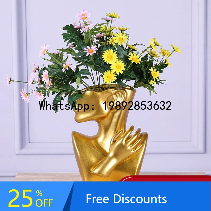 

Nordic Style Creative Portrait Vase Display Stand Home Decoration Gift Flower Arrangement Container Ornament