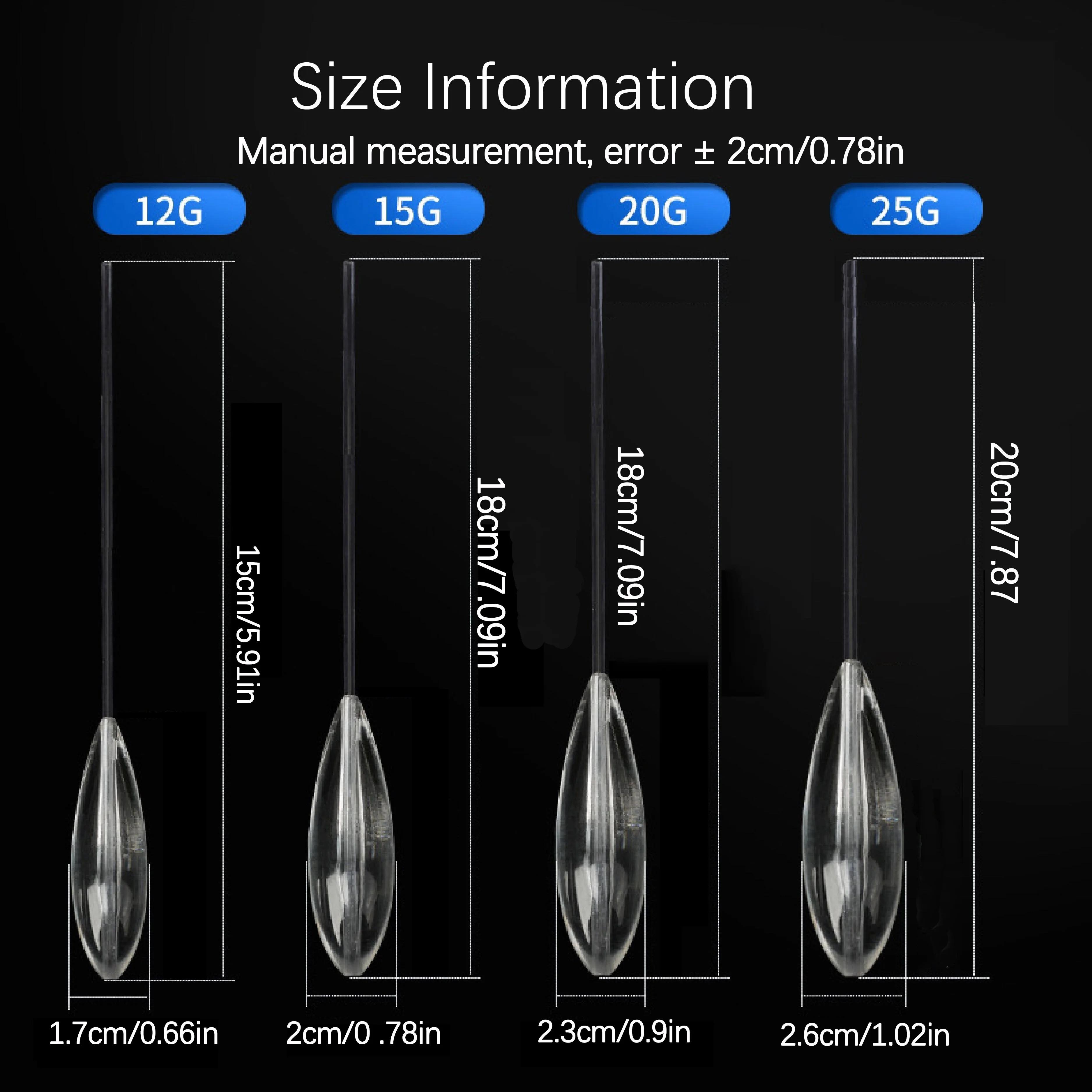 2pcs Fishing Floats, Acrylic Fishing Aid Casting Float for Carp, Catfish, Trout and Bass - Up and down options available
