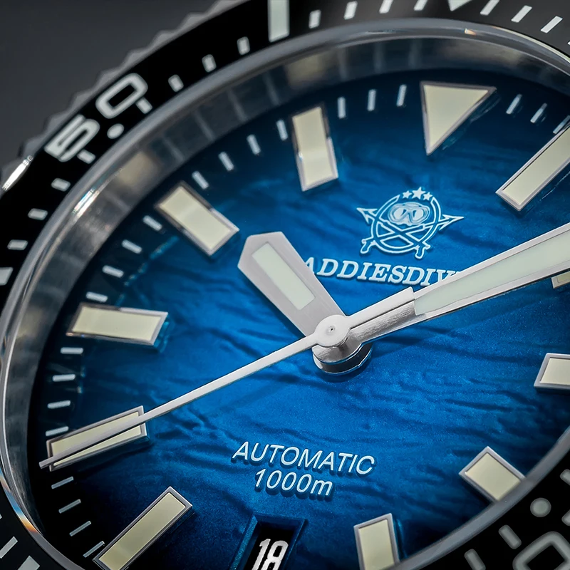 ADDIESDIVE AD2069 Men's Diving Watch Luxury Sapphire NH35 Automatic Gradient Luminous 1000m Waterproof New Mechanical Watches