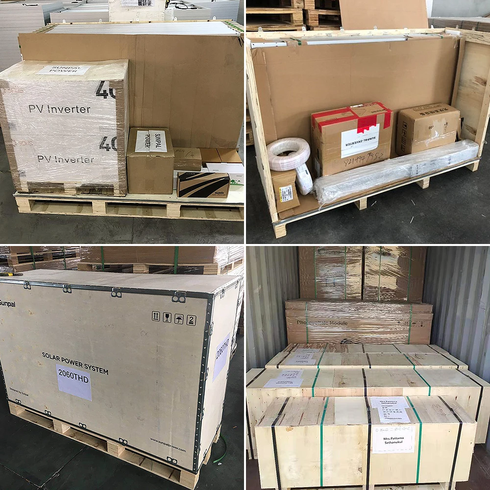 Hybrid Off Grid Solar Power Energy System 10000W Container Glass Solar Panel Photovoltaic Complete Set