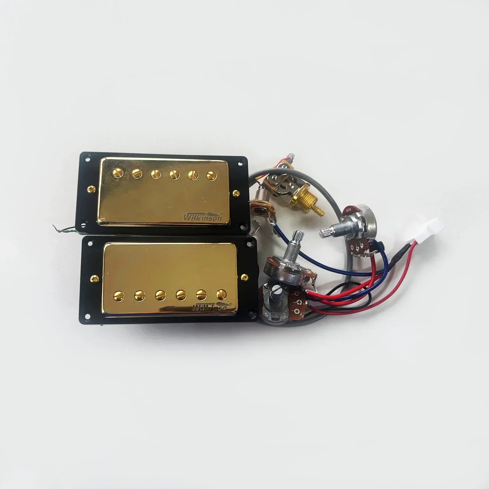 

"Professional Wilkinson Humbucker Pickup Set - Alnico 5 Magnets with 2 Volume/1 Tone Wiring Harness for Electric Guitar"