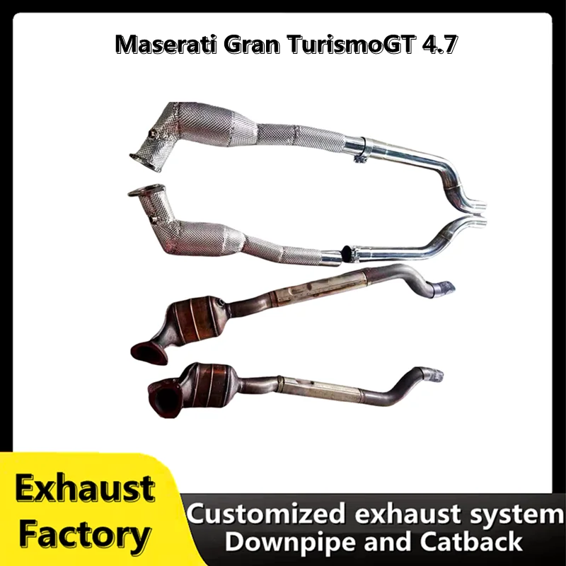 For Maserati Gran Turismo/GT 4.7 2008-2023 stainless steel high performance exhaust pipe system downpipe muffler