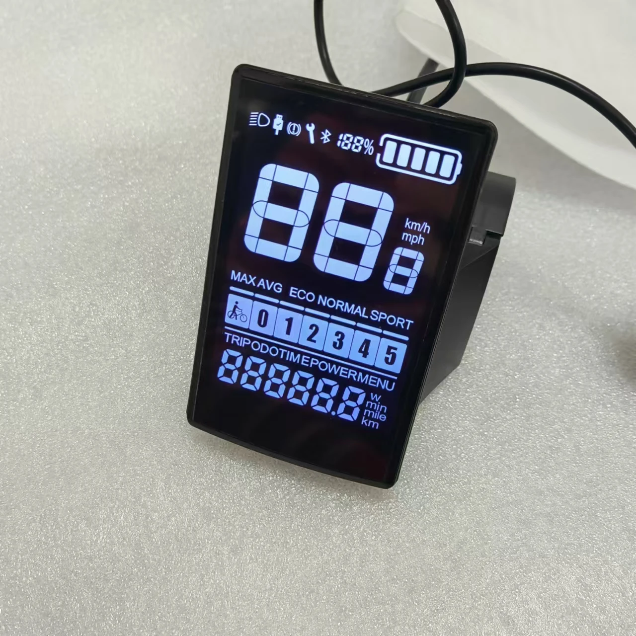 

Display Electric Bike Instrument Monitor e-Bike Speeder updated Parts Panel Bafang Kit 36V 48V LCD(customized) KEY-DISP KD716