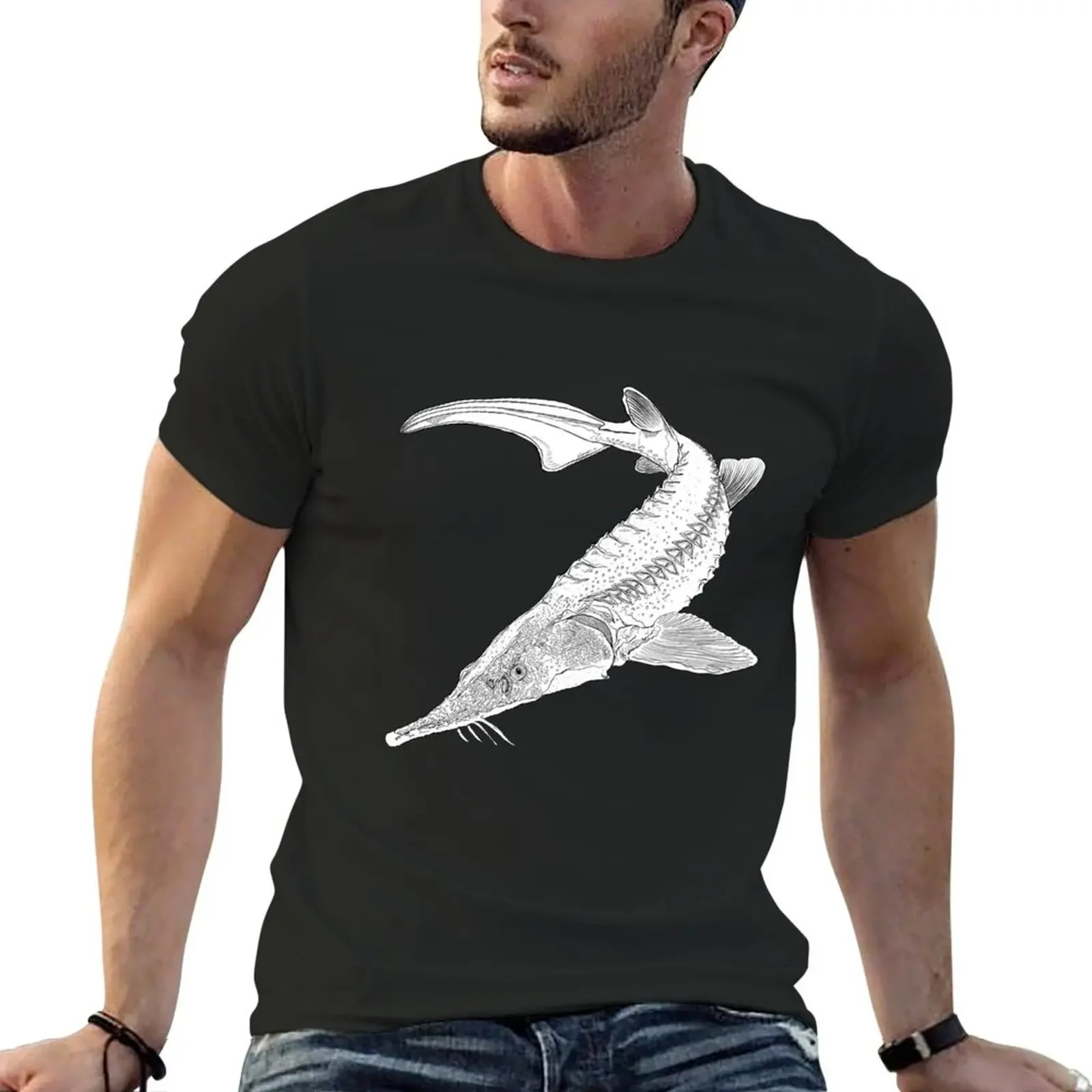 

Sturgeon T-Shirt custom t shirt customizeds Short sleeve tee basketball graphic tees men t shirts high quality