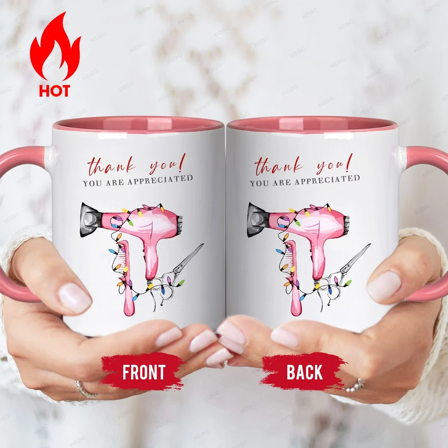 1 Piece, Ceramic Coffee Mug, Dishwasher Safe, Ideal Gift for Hairdressers, Salon Professionals, Adults, Holiday/Christmas/Thank-You Gift