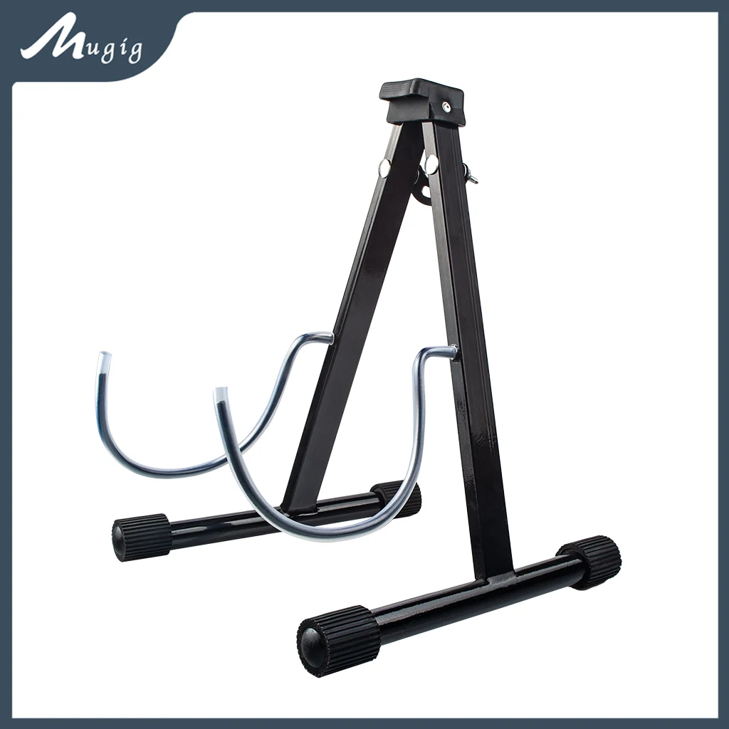 

Mugig Folding A-Frame Guitar Stand Safe Reliable for Acoustic Classic Electric Guitar Bass Guitar Accessories(Black)