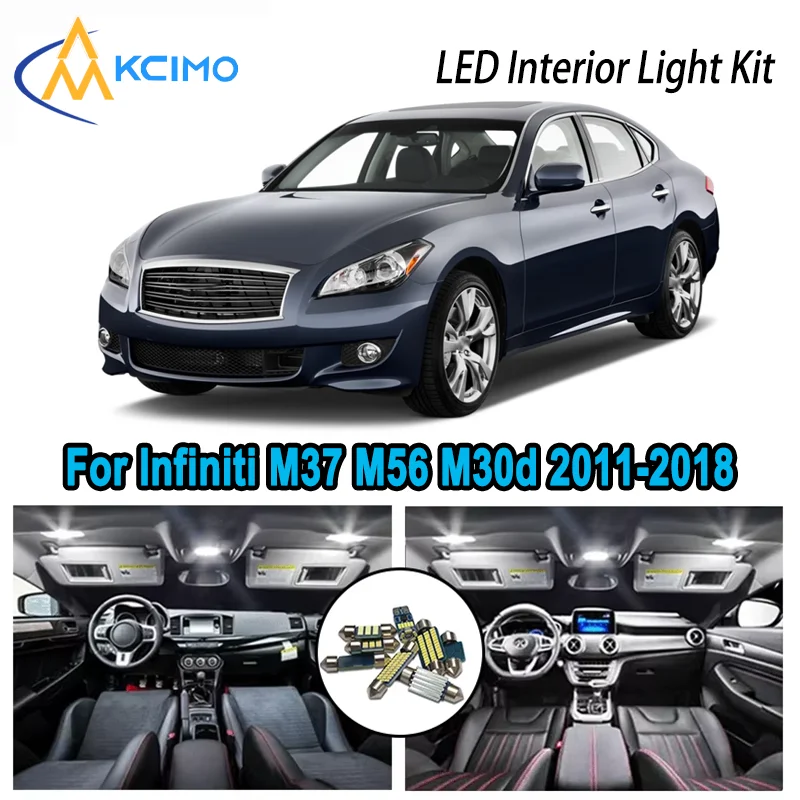 

High-Quality LED Interior Kit for Infiniti M37 M56 M30d 2011-2018 2013 2014 Premium Error-Free Dome Map Trunk Automotive Lamps