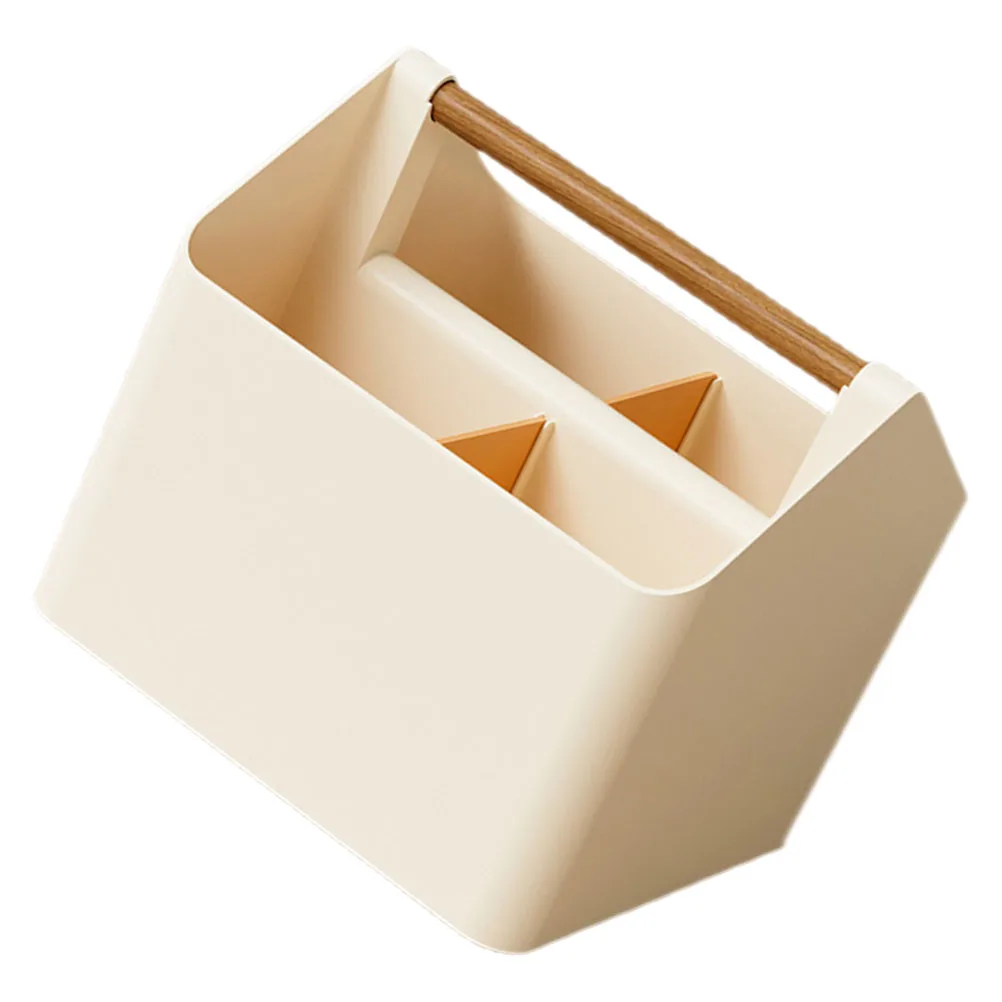 

Work Desk Storage Box with Handle Bins Desktop Organizer Make up Document Organiser Stationary Boxes Remote Control